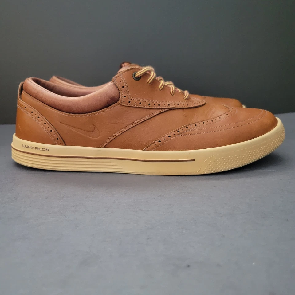 Nike Golf Ryder Cup Lunarlon Brown Tan Athletic Sneaker Golf Shoes Men US 11 - Image 3 of 4
