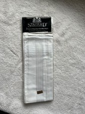 Stafford Fine Handkerchiefs, 3 White, 16"x16" New in Open Package