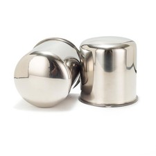 2Pcs 3.27inch Stainless Trailer Wheel Center Caps Push Through 3.27" Bore 3.5...