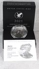 2021-W UNC American Silver Eagle Dollar $1 Box & COA US Mint Bullion OGP