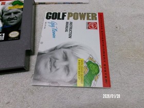 #813 NES : GOLF POWER !!  GREG NORMAN 1991  CIB, Manual, Sleeve, Inserts, POSTER