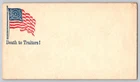 Civil War Patriotic Cover Death To Traitors Flag Slogan 1860s Envelope USA
