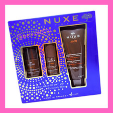 NUXE Men Exclusively Him Face Moisturiser Gel Shower Gel Deodorant Gift Set Box