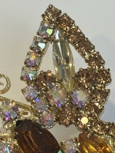 Broche vintage de diamantes de imitación de mariposa Juliana - Imagen 10 de 14
