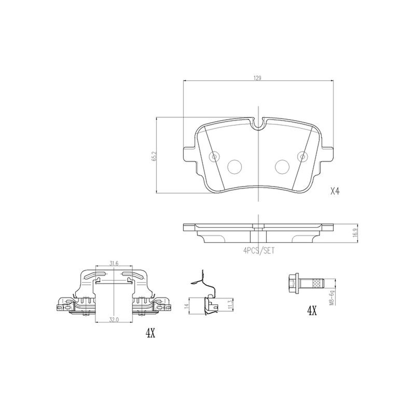 BRAKE PAD SET DISC BRAKE P 85 190 FOR VW AUDI A6/C8/Allroad A7/Sportback Q7 3.0L - Image 10