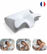 Oreiller cervical ergonomique memoire de forme orthopedique anti douleur cou