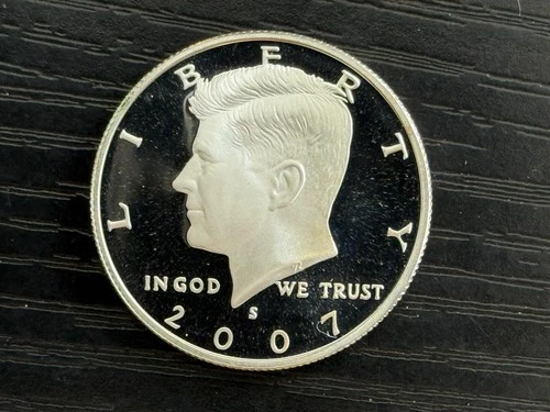 2007 S Kennedy Half Dollar 50c PROOF 90% SILVER Coin - ME5144