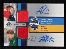 2020-21 Upper Deck SP Game Used Jonathan Huberdeau Eric Staal #ASDA-SH Auto 0fg3
