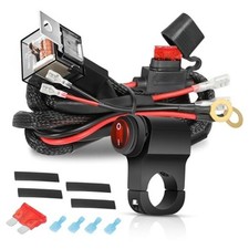 LED Light Bars Wiring Harness Kit w/Motorcycle Handlebar Switch 7/8" 2 Leads
