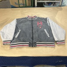 90s Disney Store Exclusive Mickey Mouse Varsity Denim Bomber Jacket L Used