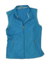 ATHLETA Womens Graphic Sleeveless Tracksuit Top Jacket UK 10 Small Blue AQ03