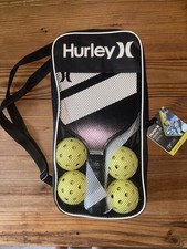 Pickleball 7 Piece Set with Carrying Case, 2 Paddles  4 Balls Hurley Brand Gift