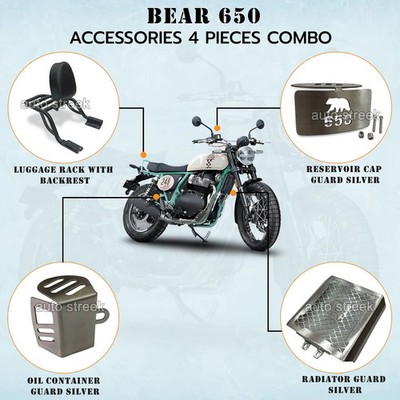 For Royal Enfield ''BEAR 650'' 4 PCS Accessories Combo