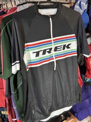 Bontrager Trek Cycling Jersey Loose Fit Size Large  Black With Stripes