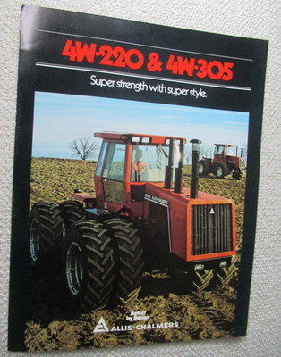 Allis-Chalmers Tractor Brochure Models 4W-220 and 4W-305 4WD Tractors AED828821R