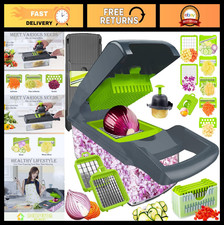 Multi-Functional Vegetable Chopper  Dicer with Container  Cheese Grater, Mando