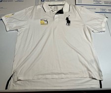 Polo Ralph Lauren PERFORMANCE 67 Training BIG PONY white shirt mens 2XB 2XL Big