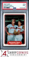 1982 FLEER #634 JOHNNY BENCH-TOM SEAVER DYNAMIC DUO! PSA 9