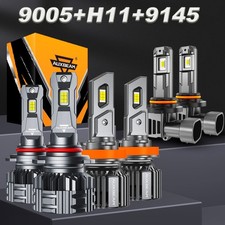 Auxbeam 9005 H11 9145 Led Headlight Fog Bulb White For Ford F-150 2015-2024 2025 Auxbeam 9005 H11 9145 Led Headlight Fog Bulb White For Ford F-150 2015-2024 2025