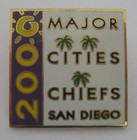 2000 Major Cities Chiefs San Diego Pin -  1 1/8" Square — photo 1