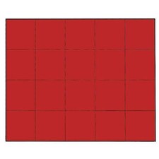 Magna Visual Fi-223 Magnetic Squares, 3/4 In. W, Red, Pk20