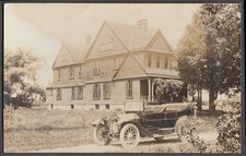 Cisterna de baño horno de granja de 120 acres Touring Car en bodega RPPC NY ca 1914