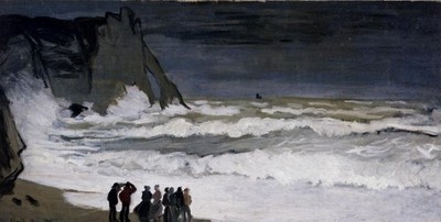 Claude Monet Rough Sea at Etretat 1869 17''x 22'' Archival Art Print