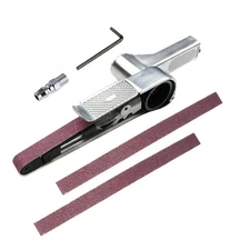 Mini Air Belt Sander, Pneumatic Handheld Angle Grinder Tool for Wood Metal Sa...
