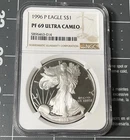 1996 P American Silver Eagle $1 NGC PF69 PROOF ULTRA CAMEO