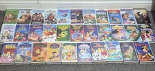 Large Joblot Of Kids VHS Tapes Videos Films American Imports Large White Cases