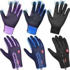 Zhanmai 3 pares de guantes invierno para Grande, Negro, azul, morado.