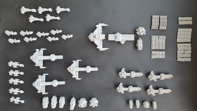 Large Lot of Mechancial Spaceships - compatible with Battlefleet Gothic