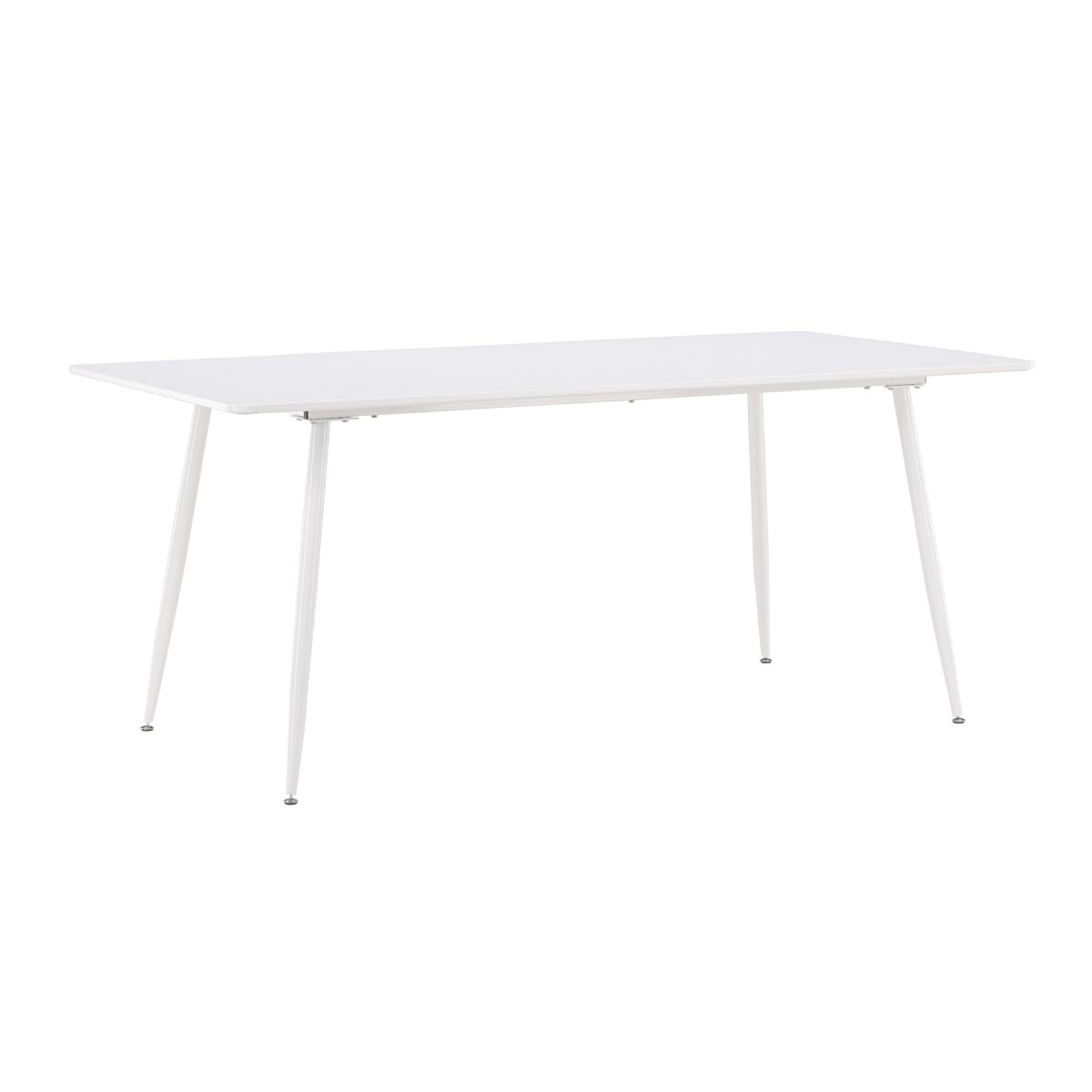 Table à manger 180cm blanche Silar design rectangulaire bois laqué 8 places