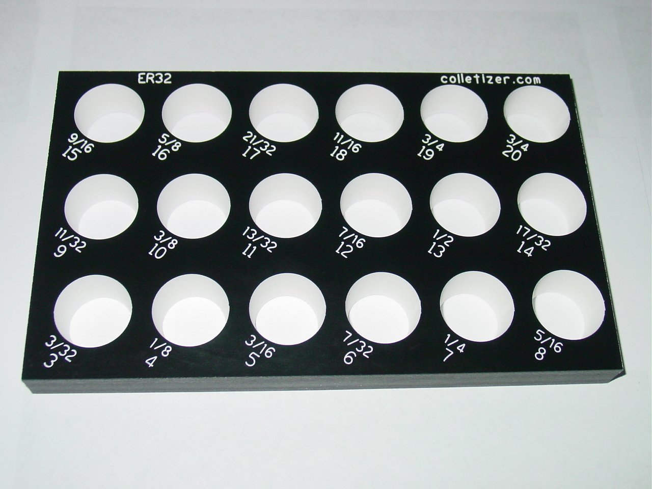 ER32 Blank Collet Rack – 18-Pocket Organizer Stand For CNC & Machining Tools