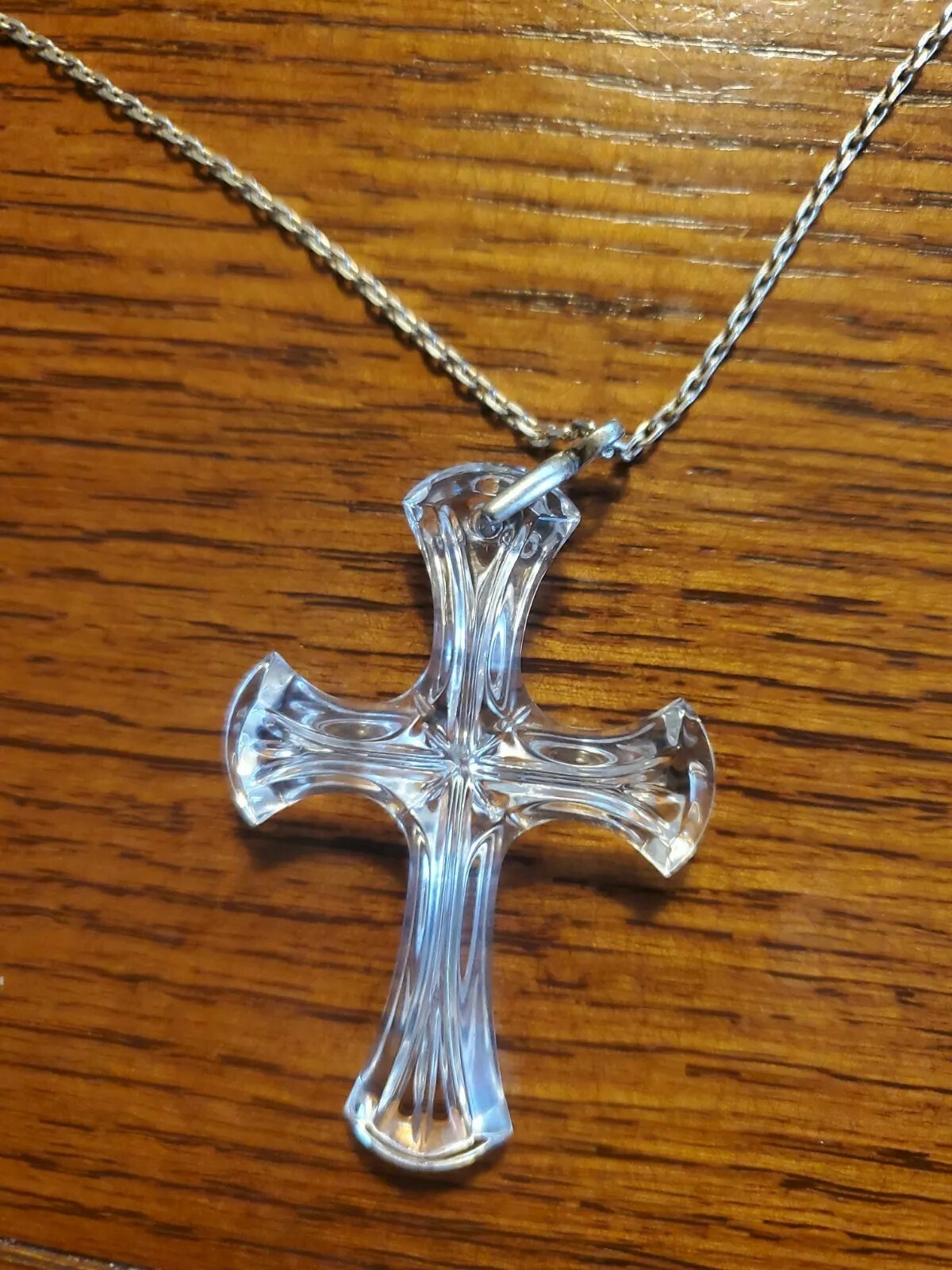 WATERFORD CROSS PENDANT NEW Glass 