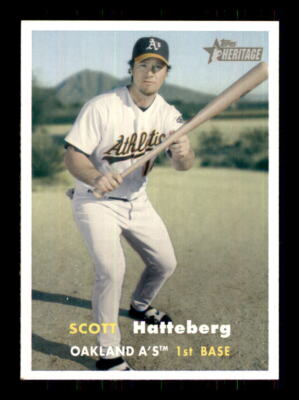 2006 Baseball Topps Heritage Scott Hatteberg Oakland Athletics