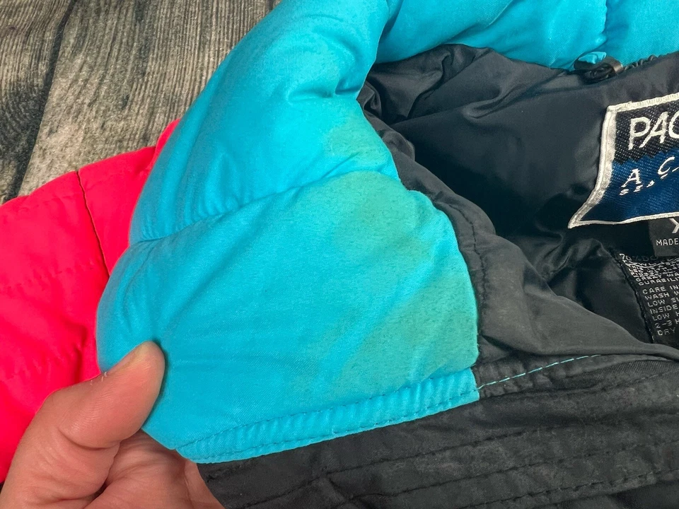 Chaqueta de Trail Down Pacific Años 80 Extra Grande Puffer Plumas de Aves Acuáticas Foto 3 de 4