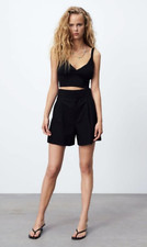 BERMUDA PANTALONCINO ZARA NERO ART 7385/209 TAGLIA SMALL NUOVO CON ETICHETTE