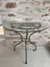 guéridon Fer Forgé Et Verre