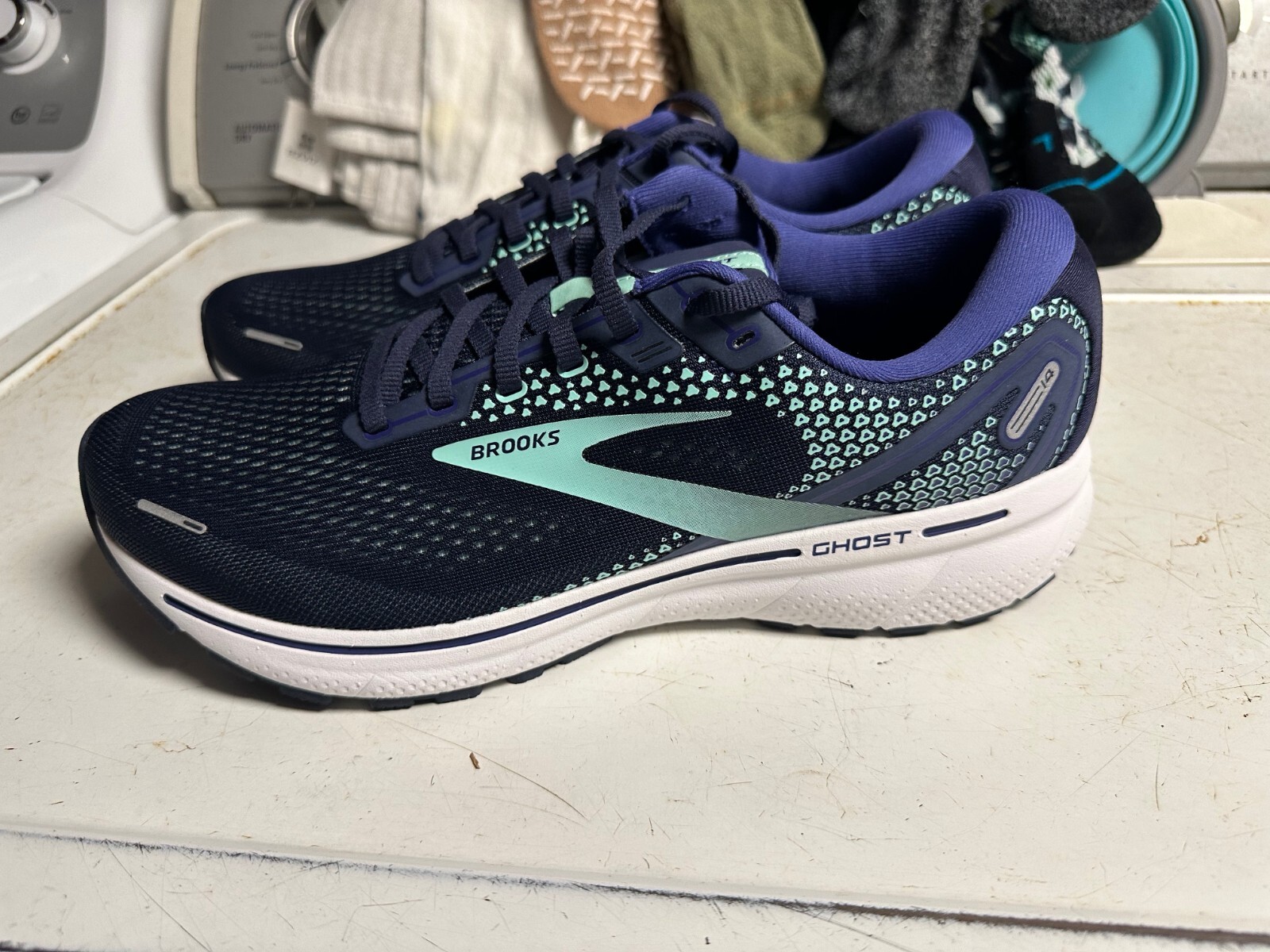 Brooks Ghost 14 Peacoat Yucca Navy Running Shoes Women's Size 13/Men's