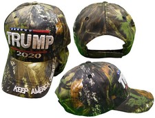 Trump 2020 Keep America Great Woodland Camouflage 6 Stars Embroidered Hat Cap