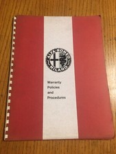 Alfa Romeo 2600 Giulietta 1963 Oem Warranty Policy Sales Brochure Dealer Guide
