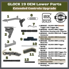 GLOCK 19 25 Extended Gen-3 Smooth Trigger Parts OEM 9-mm set kit LPK Genuine OEM