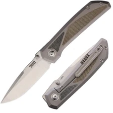 Pena Knives Mula Folding Knife 3.25" Bohler M390 Steel Blade Titanium/Micarta