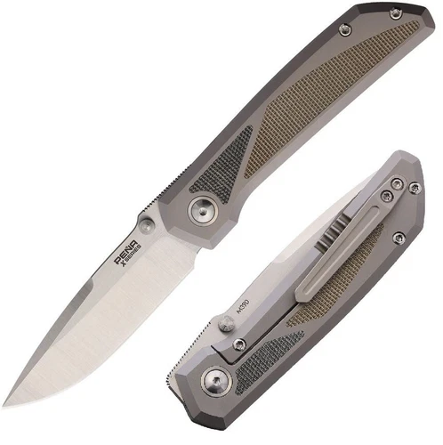Pena Knives Mula Folding Knife 3.25" Bohler M390 Steel Blade Titanium/Micarta