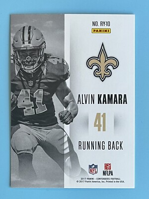 2017 Panini Contenders Alvin Kamara Rookie of the Year RY-10 New