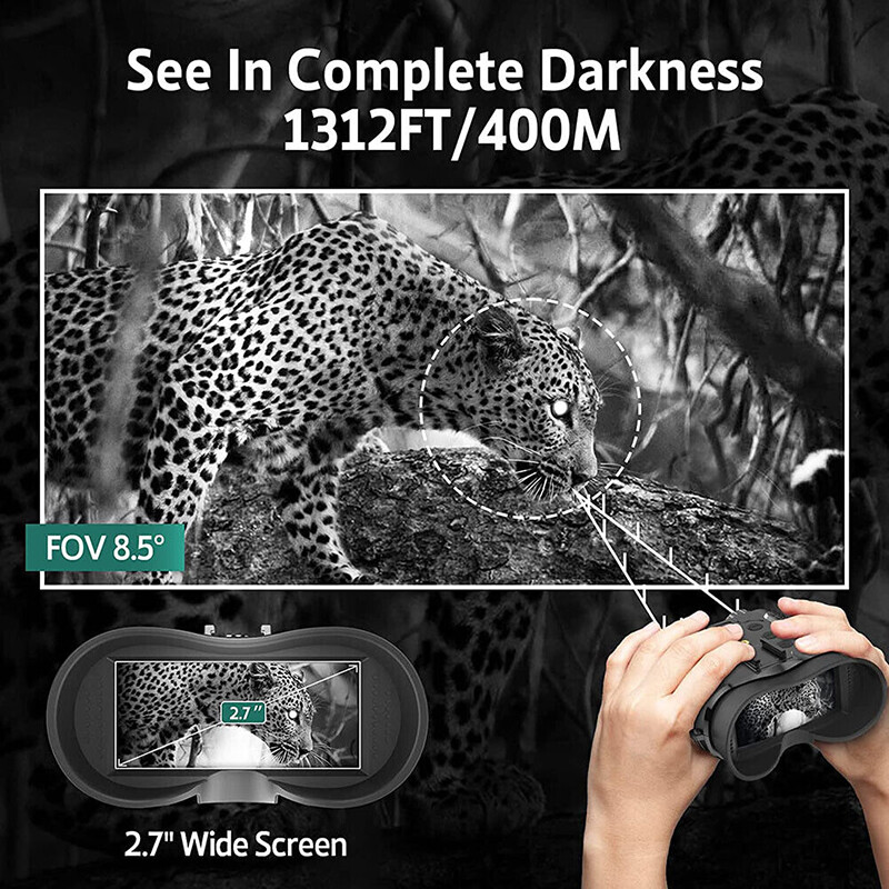 Night Vision Goggles Binoculars HD Digital IR Head Mounted Hunting Rechargeable