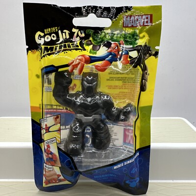 BLACK PANTHER Stretch Squish Marvel Mini 2.5'' Figure Heroes of Goo Jit Zu Minis 