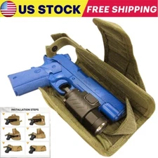 Right Hand MOLLE Holster Nylon Holster for Most Compact Medium Full Size Pistol