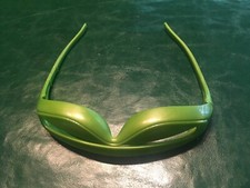 Green Plastic Alien Costume Glasses No Lenses Just Slits